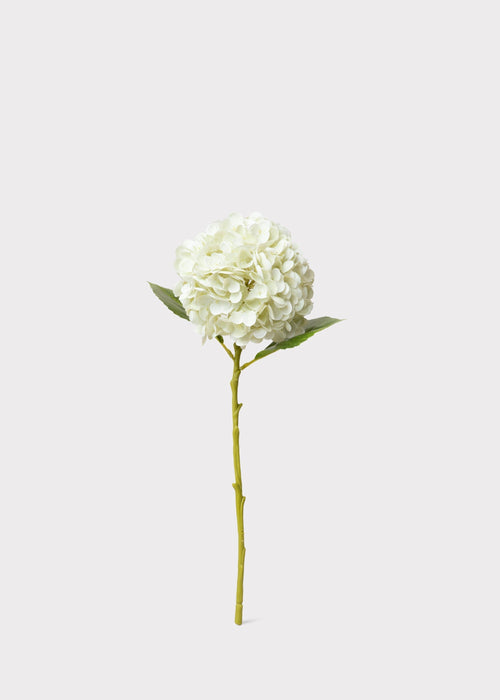 Cream White Hydrangea Real Touch Fake Flower - 18.5